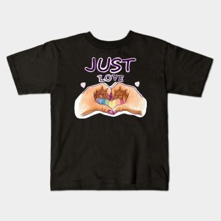 LOVE in Hands Kids T-Shirt